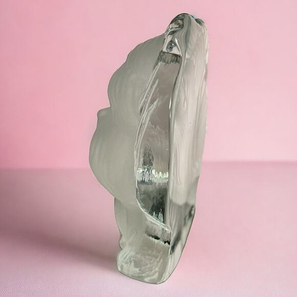 Viking Glass Maltese Dog Paperweight Satin Crystal Figurine Holiday B-day Gift - Picture 8 of 12